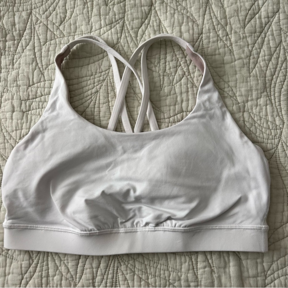 Lululemon white energy bra